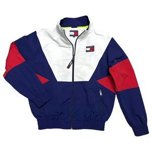 Tommy Jeans Retro Flag Designer Light Spring Windbreaker Bomber Jacket - Mens M